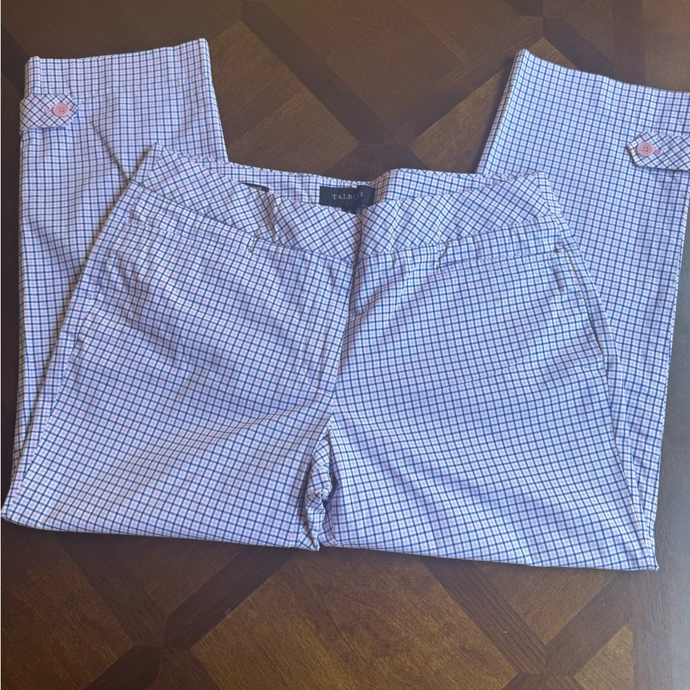 Talbots plaid capris EUC
